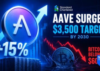 Aave Surges 15% on Standard Chartered’s $3,500 Forecast as Bitcoin Slips Below $60,000