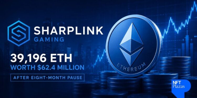 SharpLink Purchases 39,196 ETH Worth $62.4 Million After Eight-Month Pause