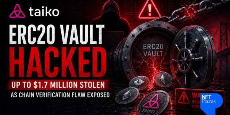 Taiko ERC20 Vault Hacked for Up to $1.7 Million as Chain Verification Flaw Exposed