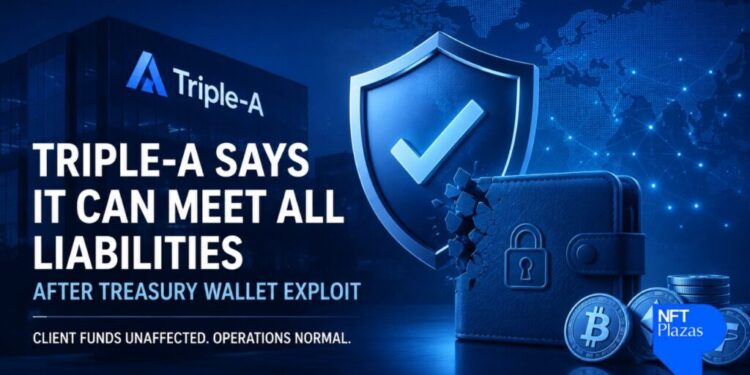 Triple-A Says It Can Meet All Liabilities After Treasury Wallet Exploit