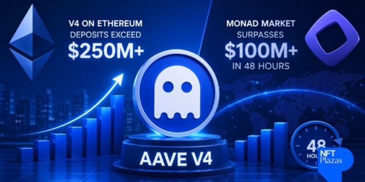 Aave V4 Deposits Exceed $250M, Monad Market Surpasses $100M in 48 Hours