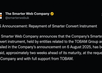 Bitcoin Treasury Firm Smarter Web Sells 177 BTC in Early Debt Repayment Move