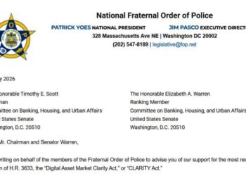 382,000-Member Police Group Supports Revised Crypto CLARITY Act