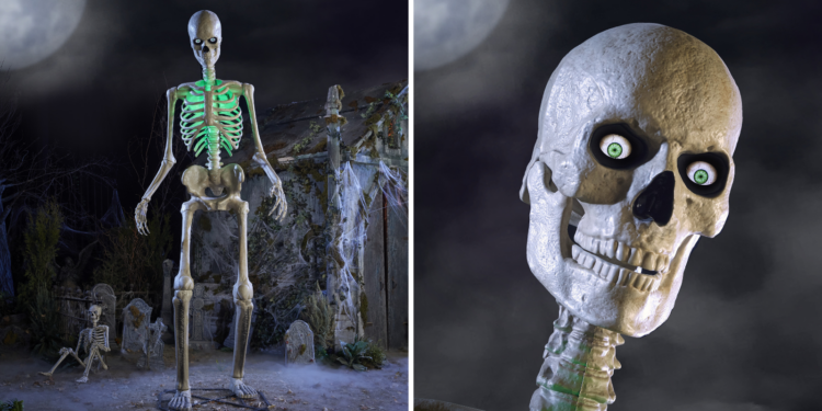 The Home Depots viral 12-foot skeleton can talk now