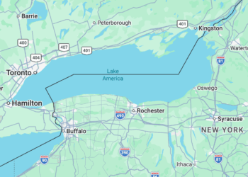 Google Maps Now Shows ‘Lake America’ Instead of Lake Ontario