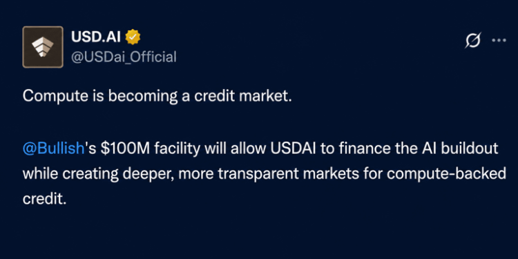 Bullish Makes $100M AI Credit Bet With GPUs Serving as Collateral