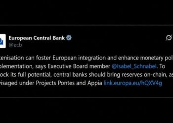 ECB’s Schnabel Says Central Bank Money ‘Must Go Onchain’