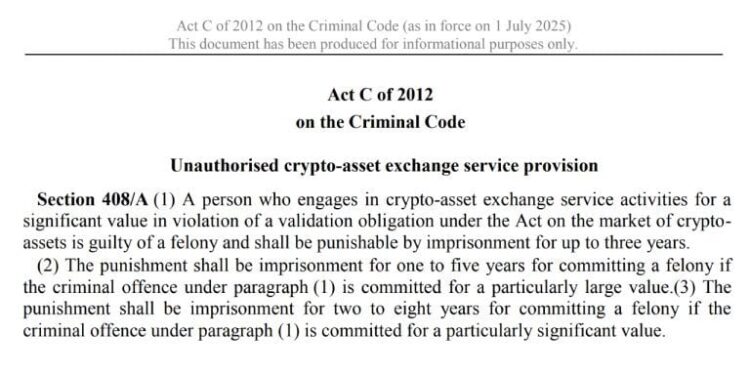 Hungary Repeals Strict Crypto Rules to Align With EU MiCA Framework