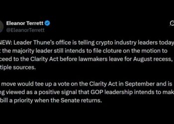 Thune to File Motion to Force September Vote on CLARITY Act