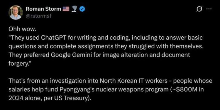 Roman Storm Targets Google and OpenAI Over DOJ Crypto Conviction