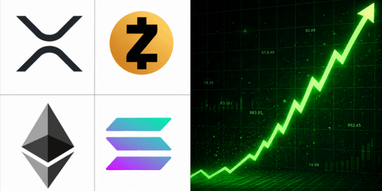 ZEC, SOL, and XRP Rally as Ethereum Breaches $2,000