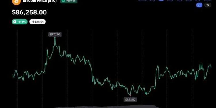 Bitcoin Liquidations Drop Sharply as BTC Price Holds Above $86,000