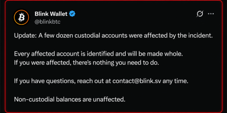 Blink Wallet Hit by Attacker, ‘Few Dozen’ Custodial Accounts Drained