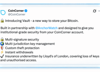 Coincorner, Anchorwatch Roll out Bitcoin Custody With Lloyd’s Insurance