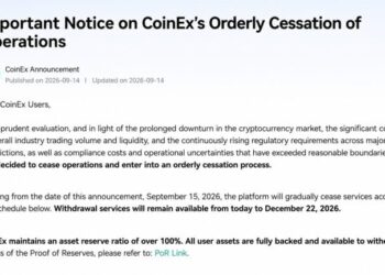 Coinex Is Closing After 9 Years, and Its Founder Won’t Sell It