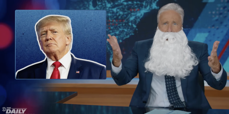 Jon Stewart recaps everything Trump has done in the month hes been away