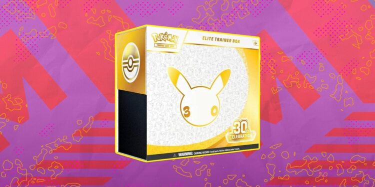 The Pokémon 30th Celebration Elite Trainer Box is still under market variation price — buy for $89.99 on Amazon
