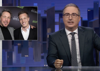 John Oliver mocks soon-to-be business daddy David Ellison