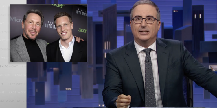 John Oliver mocks soon-to-be business daddy David Ellison