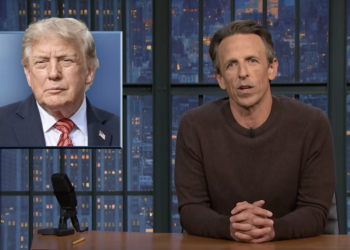 Seth Meyers responds to Trumps audio fail amid press ban