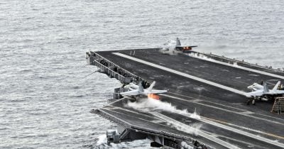 Iran claims missile attack on US aircraft carrier, destroyer