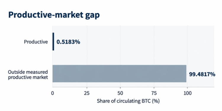 Only 0.52% of Bitcoin Is Working Onchain—Here’s Why