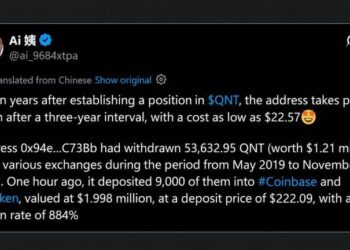 Quant Price Hit $373 This Week Then a 2019 Whale Cashed out $2 Million