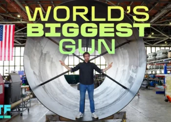 Worlds largest gun for shooting satellites into space