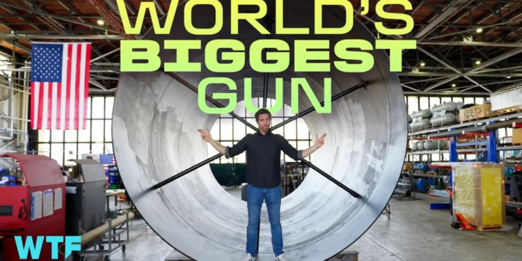 Worlds largest gun for shooting satellites into space