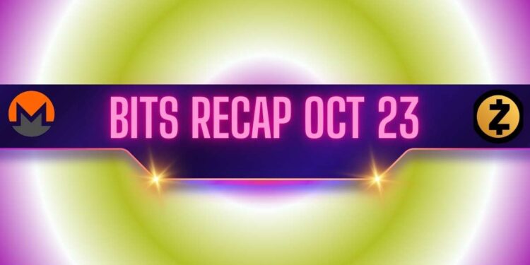 Monero (XMR) Gains Attention, Zcash (ZEC) Faces Wild Swings, and More: Bits Recap October 23