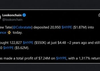 Andrew Tate Lost $727K on Leverage But Made $7M Just Holding HYPE