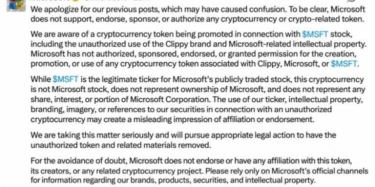 Microsoft’s X Account Hijacked to Promote Clippy Meme Coin