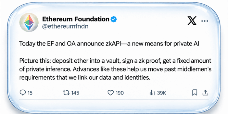 Ethereum’s zkAPI Gives AI Payments a Privacy Cloak With a Catch