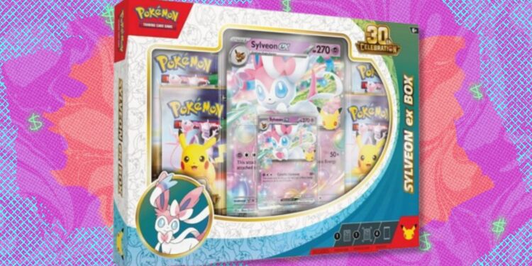 The Pokémon TCG 30th Celebration Sylveon ex Box is (almost) down to related market term price at Walmart — save $20