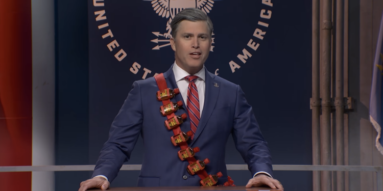 Pete Hegseth addresses the USS Lincoln in SNL Cold Open