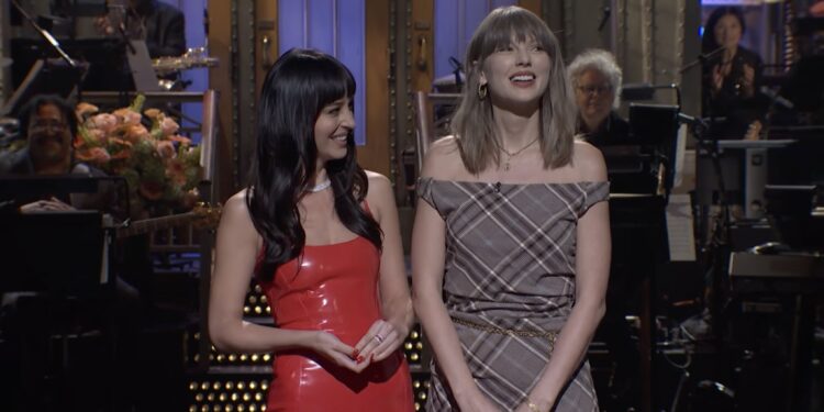 Watch Taylor Swift crash Dakota Johnsons SNL monologue
