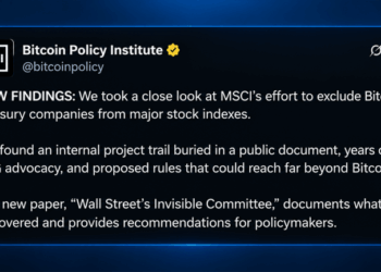 MSCI Rule Puts Strategy at Risk, Says Bitcoin Policy Institute Paper