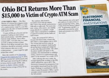Ohio Returns $15,300 Lost at Crypto ATM in Fake Microsoft Scam