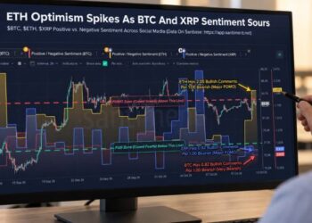 Bitcoin and XRP Sentiment Turn Fearful as Ethereum Draws Bullish Buzz