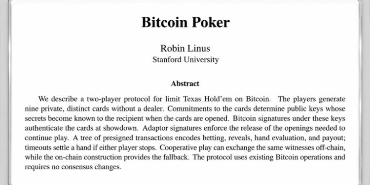 Satoshi’s Abandoned Poker Experiment Returns With a Bitcoin Twist