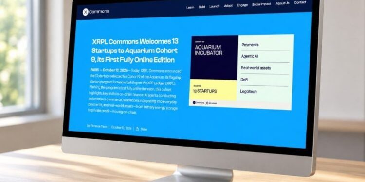 XRPL Commons Selects 13 Startups for Payments, AI, and DeFi Push